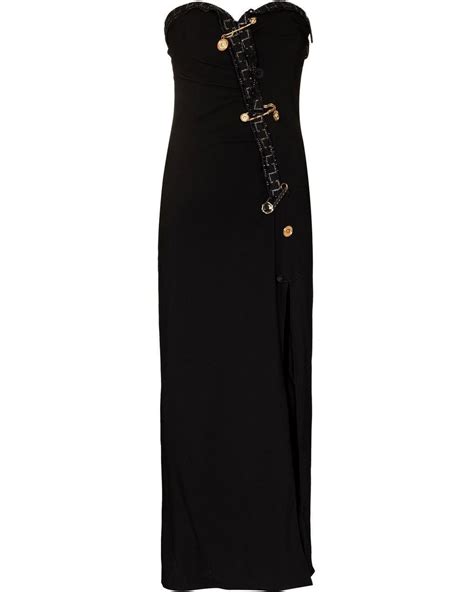 safety pin black versace dress